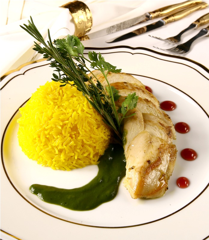 دجاج بالسبانخ