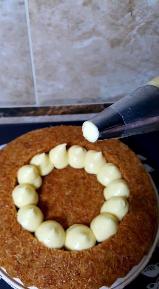 تارت الكنافة بالكاسترد