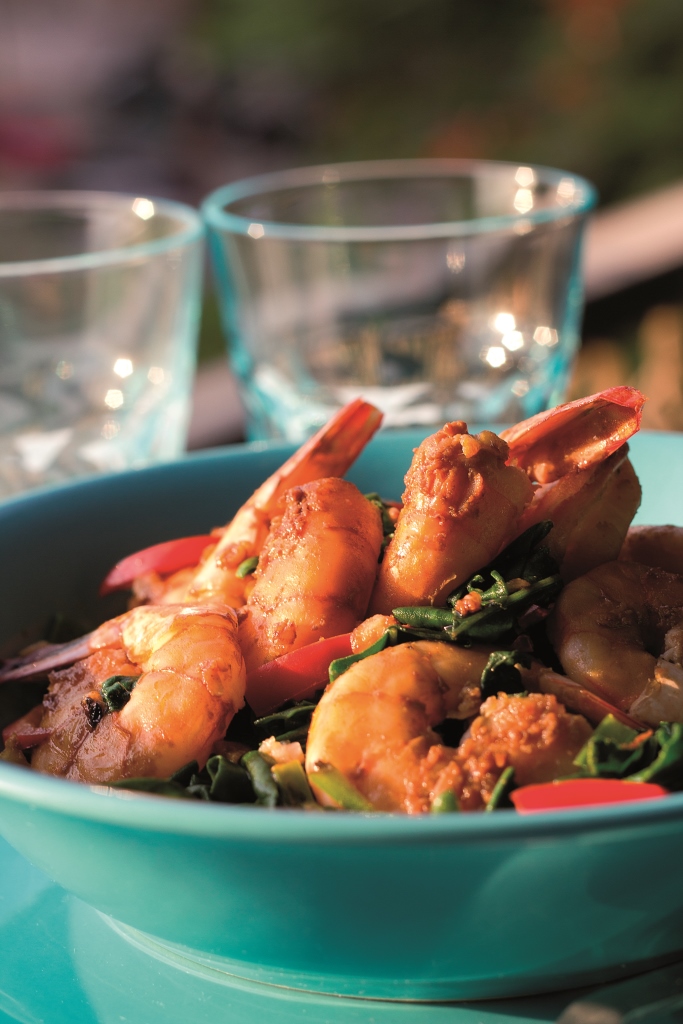 جمبري بالسبانخ