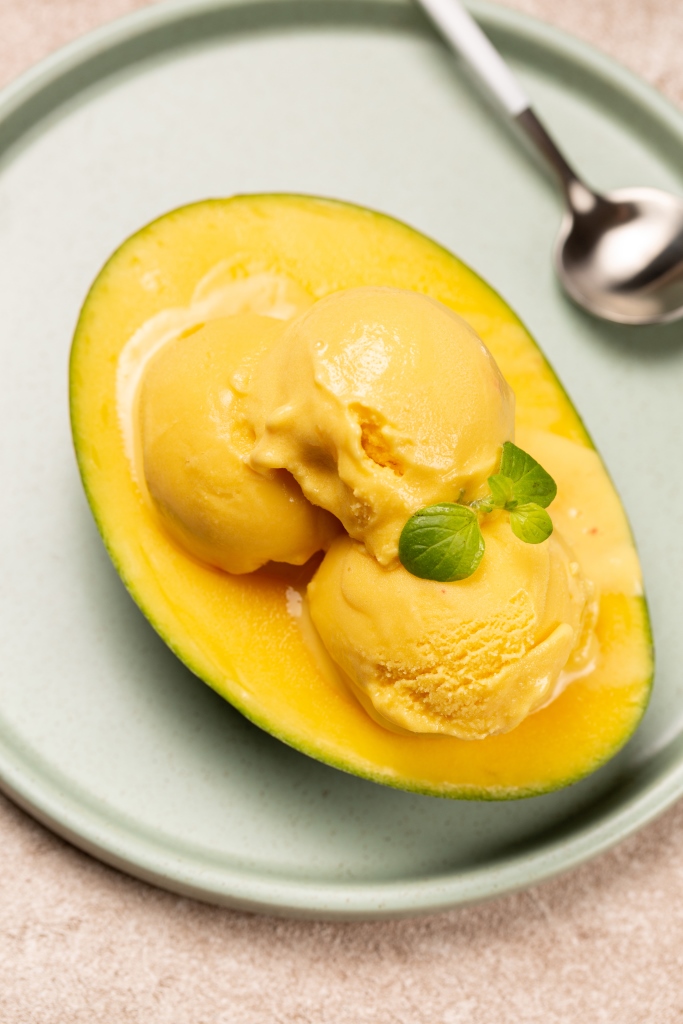 طريقة تحضير آيس كريم المانجو