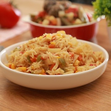 أرز بالخضار للنباتيين بالفيديو