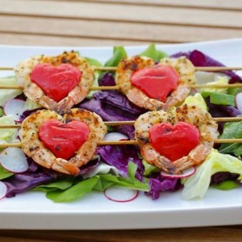 جمبري مشوي بالأعشاب لعشاء يوم الحب