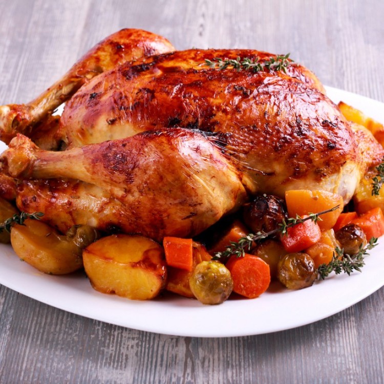 دجاج مشوي بالخضار للرجيم