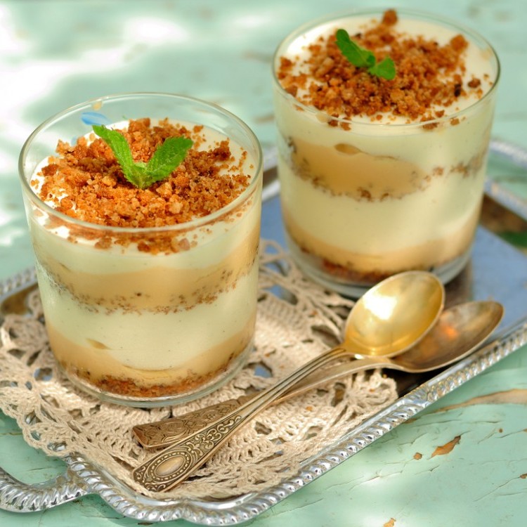 حلى كريم كراميل بالبسكوت