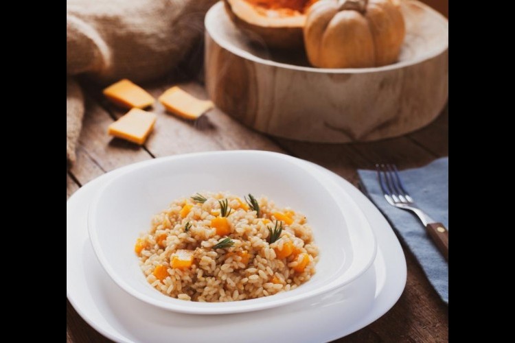 الأرز بالقرع والثوم