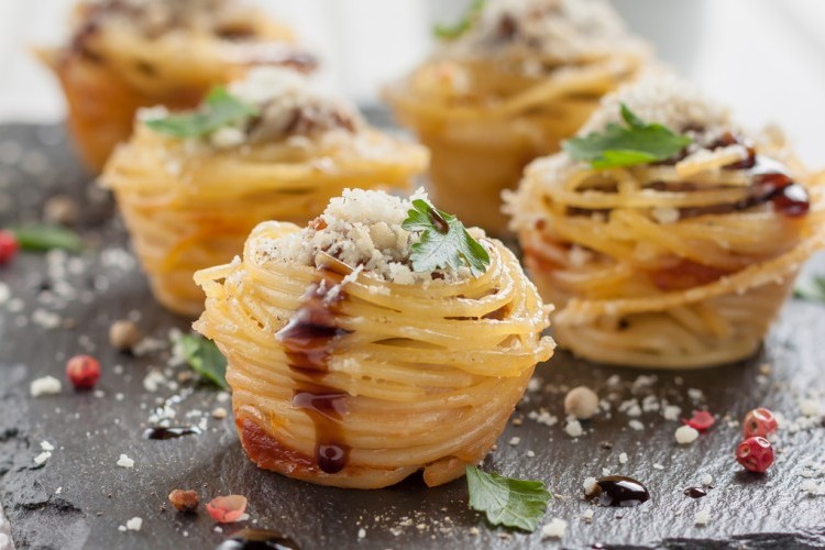 كب كيك الباستا بالجبنة