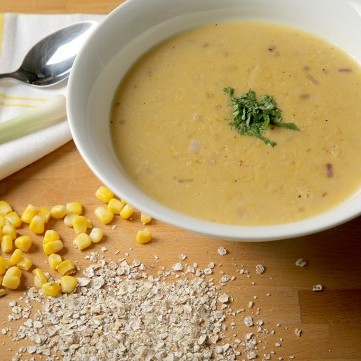 شوربة الذرة والشوفان بالفيديو