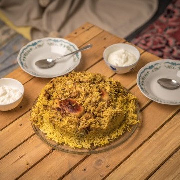 مقلوبة اللحم بالبطاطس والباذنجان