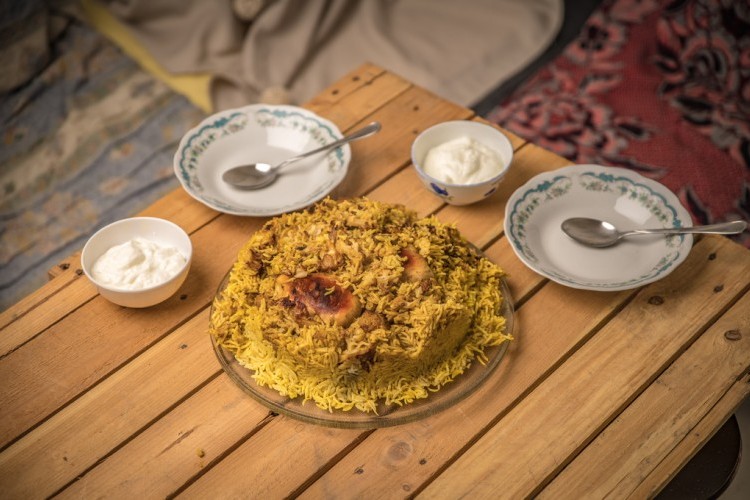 مقلوبة اللحم بالبطاطس والباذنجان