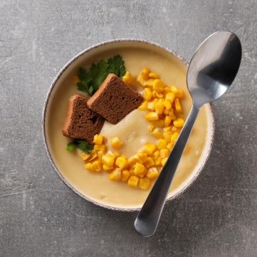 شوربة الذرة بكريمة الطهي