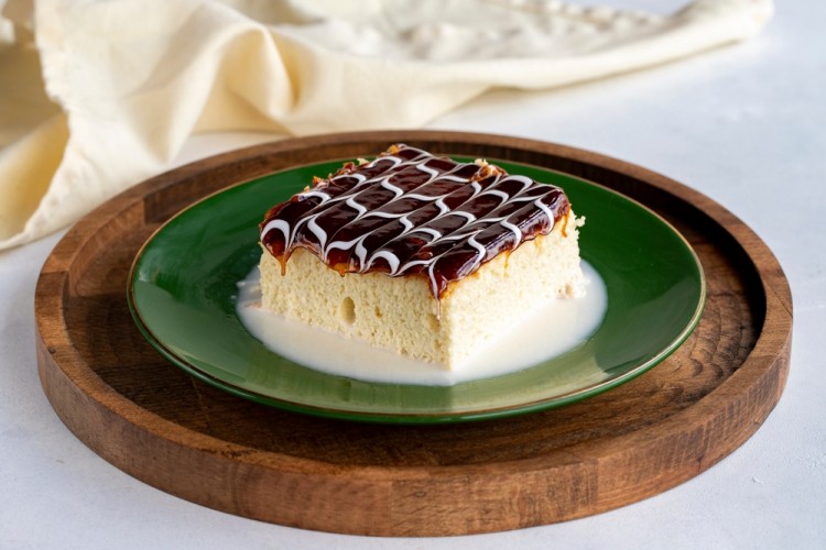 كيكة الحليب والكراميل التركية