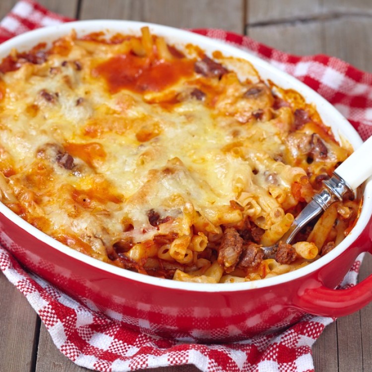 مكرونة بشاميل بدون لحمة