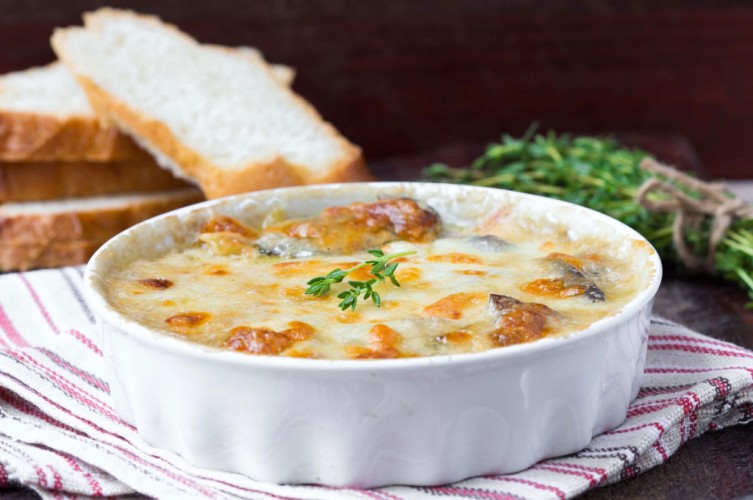 صينية البطاطس المهروسة مع الدجاج