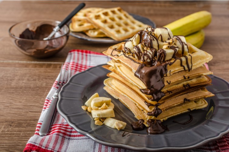 وافل النوتيلا للفطور