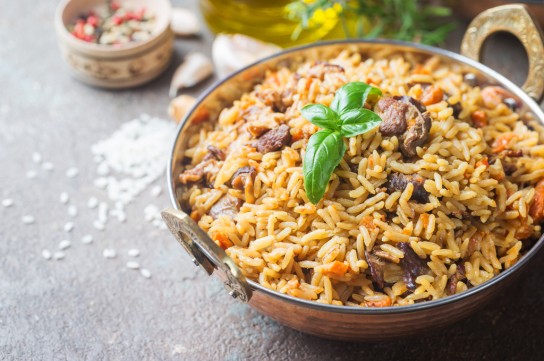 أرز بسمتي باللحم للرجيم