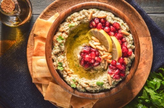متبل الباذنجان بدون طحينة