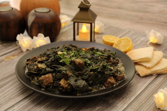 ملوخية ورق باللحم بالفيديو