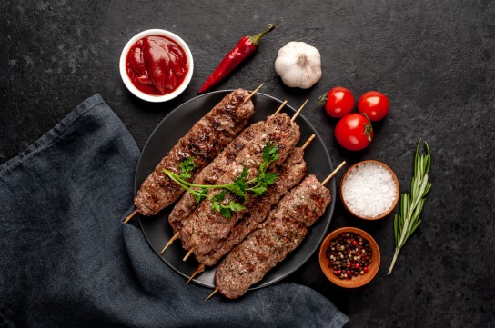 كباب اللحم مثل المطاعم