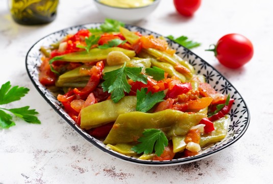 لوبيا بزيت للنباتيين