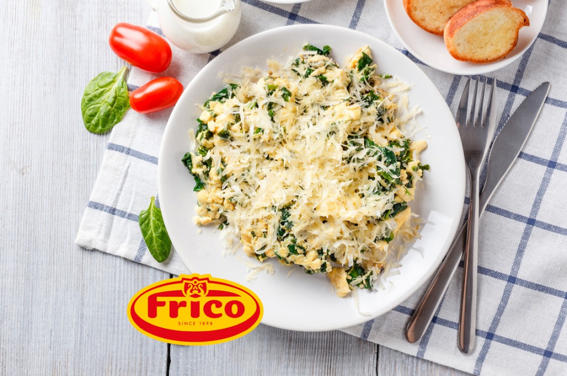 أومليت الموزريلا فريكو بالسبانخ