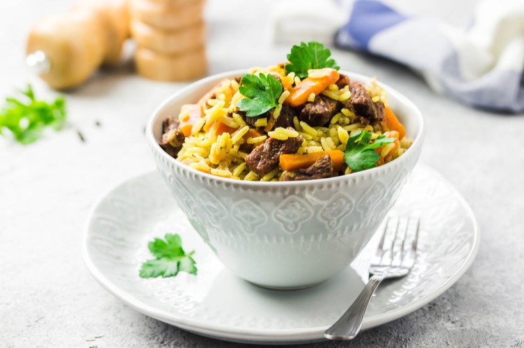 أرز باللحم والجزر