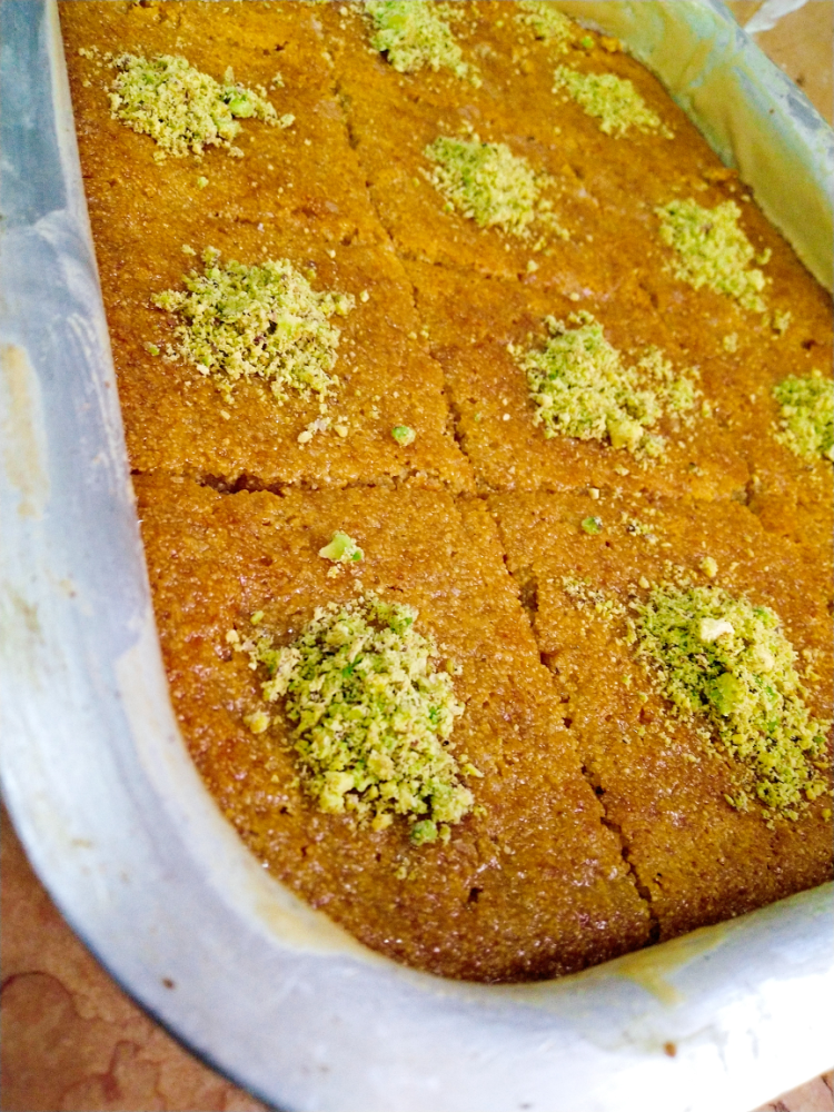 بسبوسة الحليب المبخر