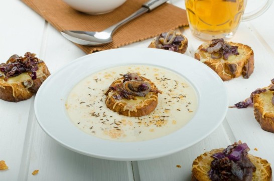 شوربة البصل بالكريمة