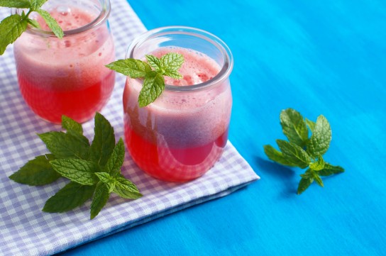عصير البطيخ بالنعناع