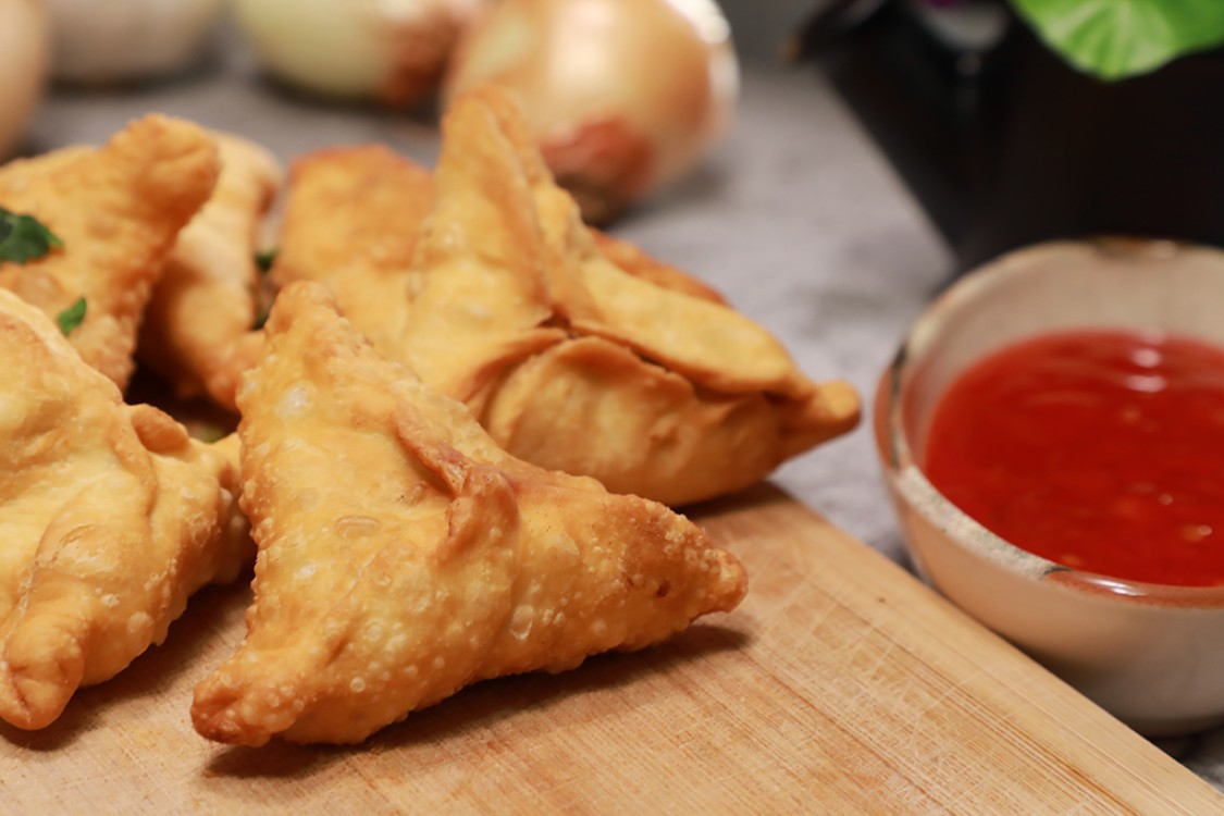 سمبوسة هندية بالخضار بالفيديو