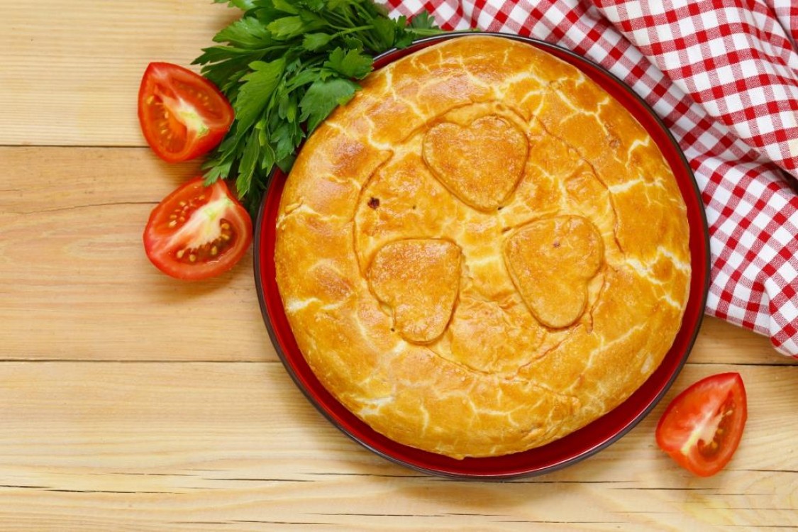 فطيرة الدجاج بالخضروات