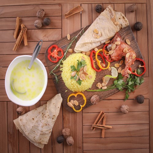 المنسف بالدجاج