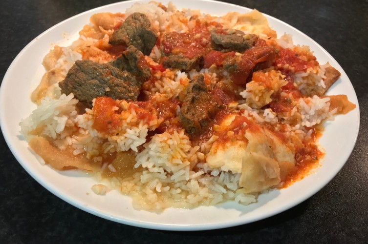 الفتّة بالتقلية للعيد