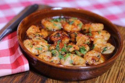 جمبري سوتيه بالثوم والفلفل الحار بالفيديو