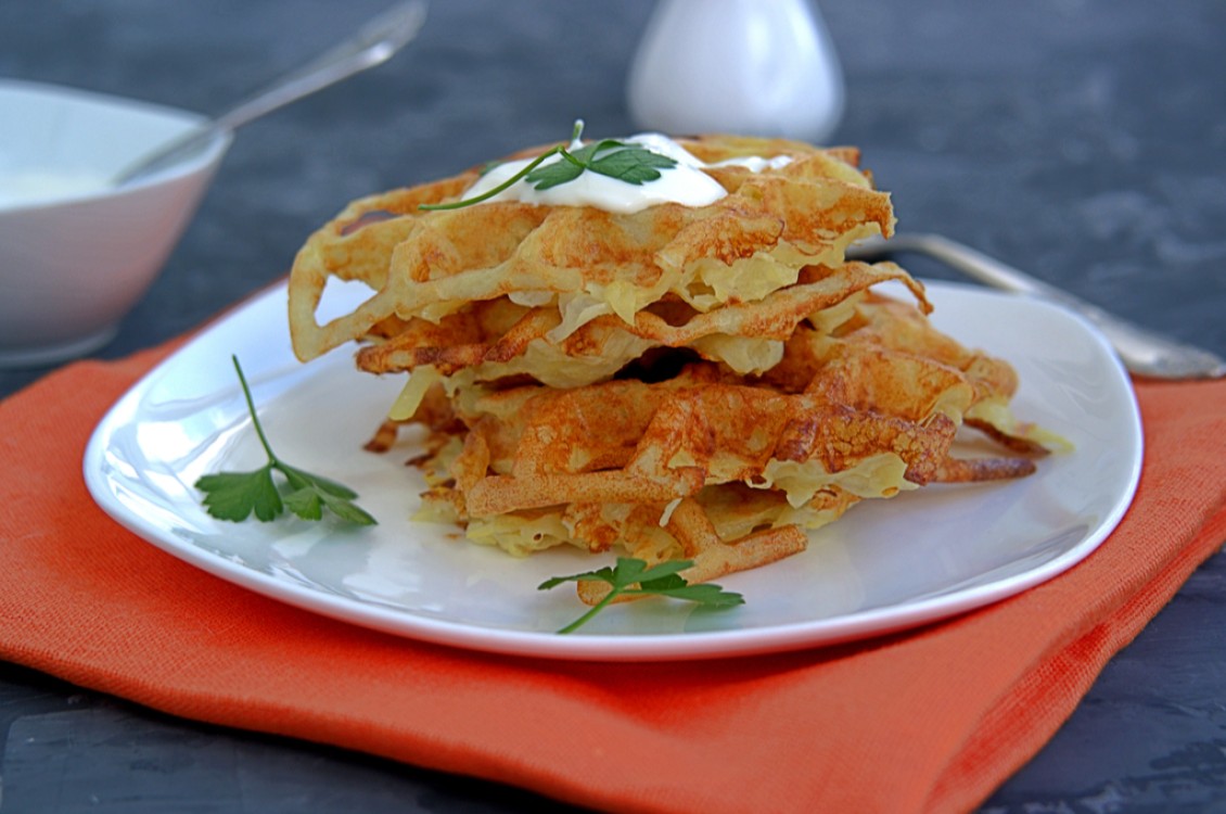 هاش براون بالوافل