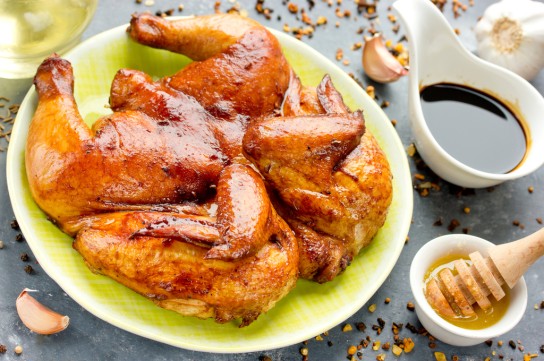 دجاج مشوي بالصويا صوص للرجيم
