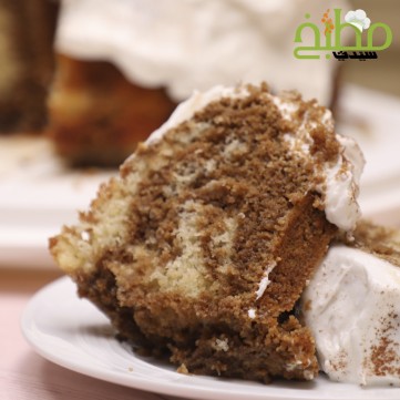 كيك النسكافيه بالكريمة خطوة بخطوة بالصور