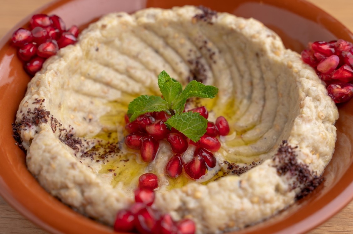 متبل باذنجان مشوي بدون زبادي