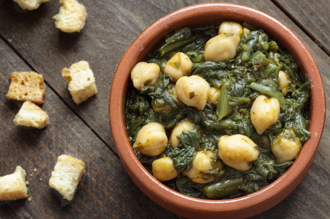 سبانخ بالحمص للنباتيين