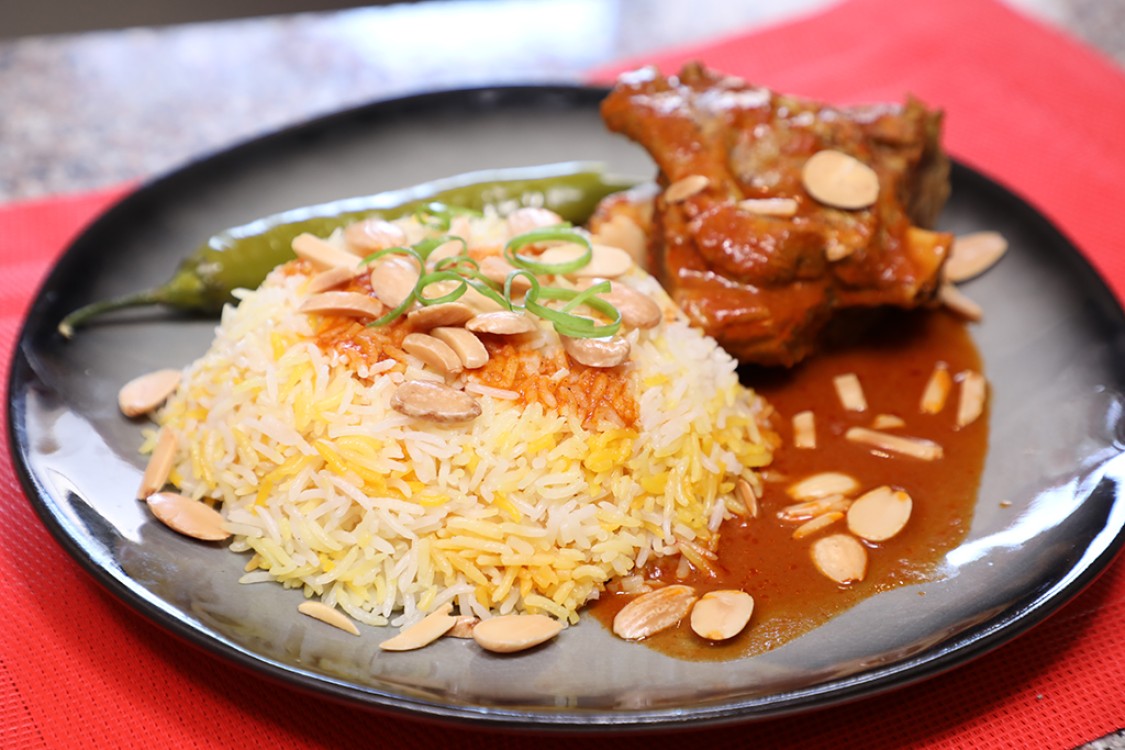 أرز مديني باللحم لغداء العيد بالفيديو