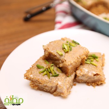 بسبوسة الحليب المحموس خطوة بخطوة بالصور