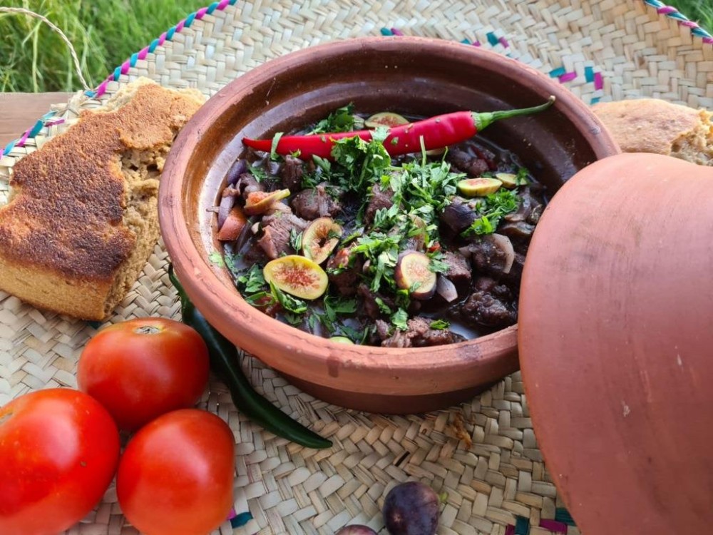 طاجين اللحم بالتين الطازج